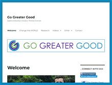 Tablet Screenshot of gogreatergood.com